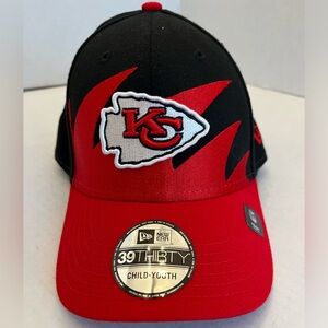 Kansas City Chiefs Hat Youth 39THIRTY  FITTED Embroidered NFL Black/Red